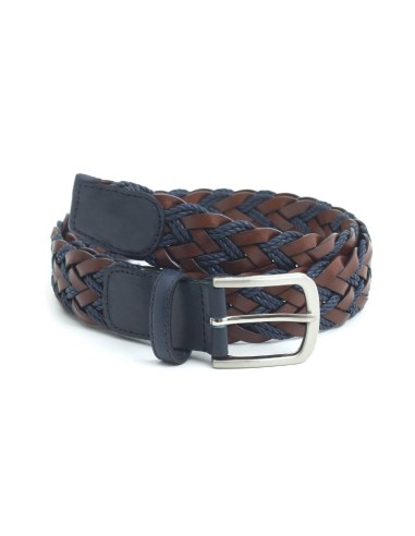 blue braided belt B-TROMEN-AZUL