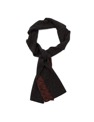 black solid color men's scarf BUF-MASOR-BLACK