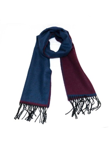 Foulard pour homme lisse bleu BUF-MOITO-AZUL-BURDEOS