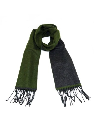 green solid color men's scarf BUF-MOITO-VERDE-GRIS