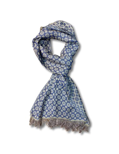 Foulard para mujer estampado bordado color azul BUF-PARSMEN-NAVY