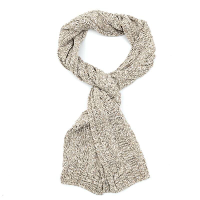 beige solid color men's scarf BUF-PRAGA-BEIGE