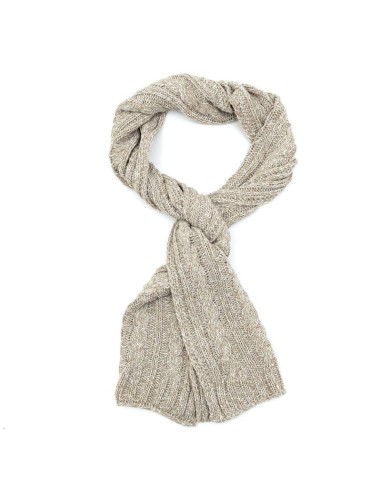 beige solid color men's scarf BUF-PRAGOR-BEIGE