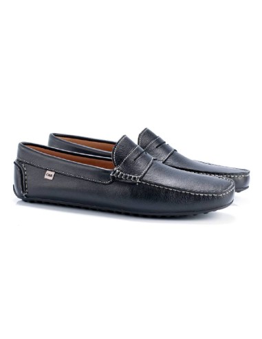 black leather moccasin BURDOC-NEGRO