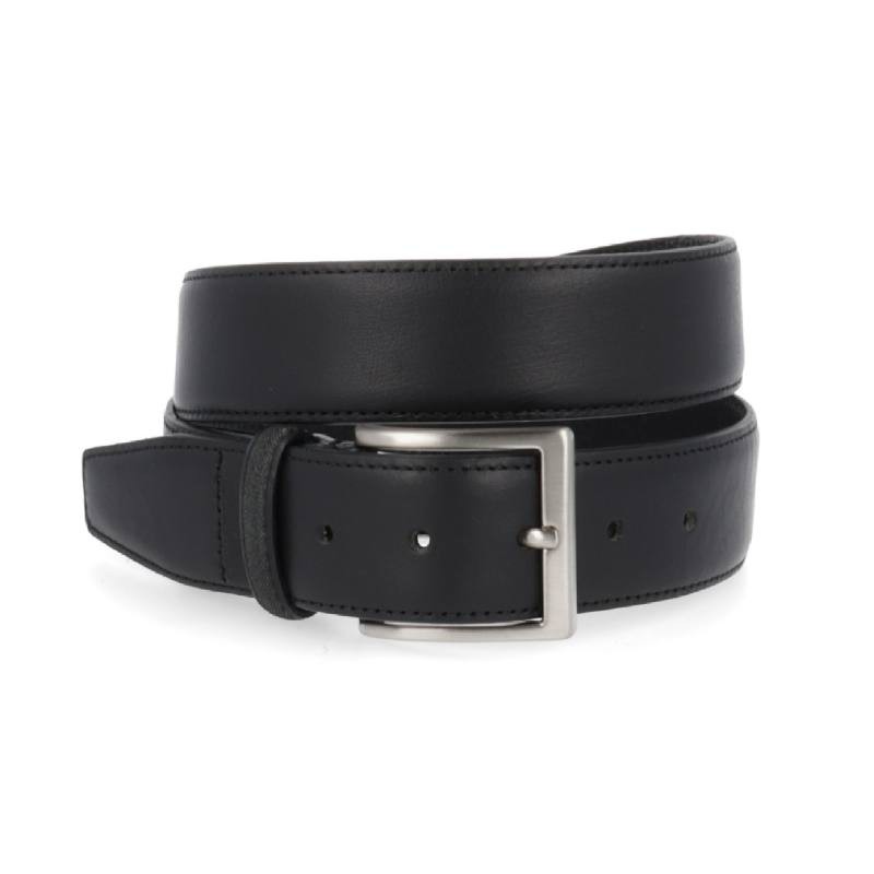 black leather belt B-VAFMAN-NEGRO