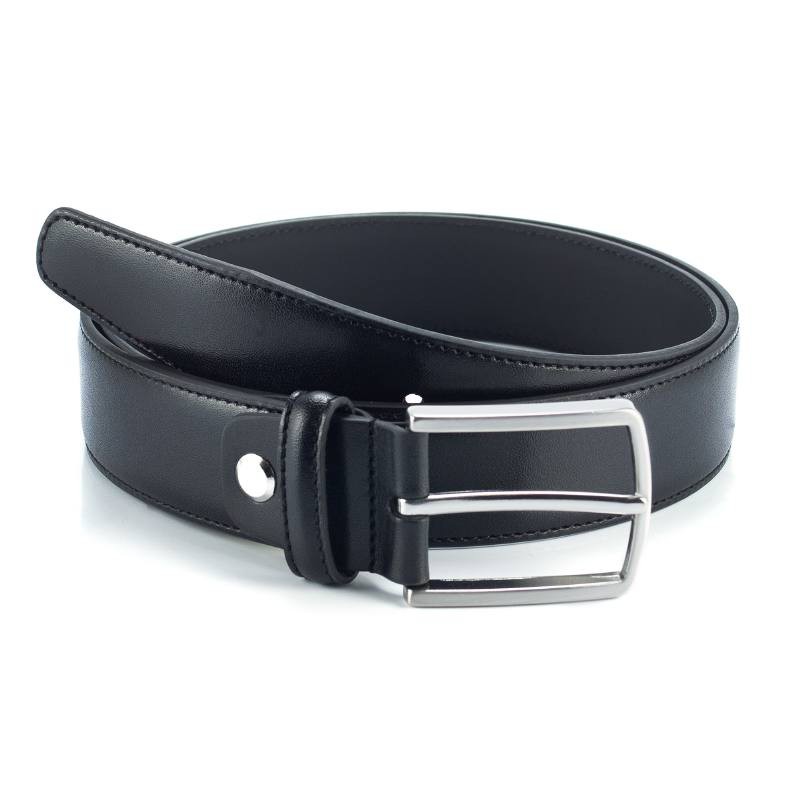 black leather belt B-VALIMEN-BLACK