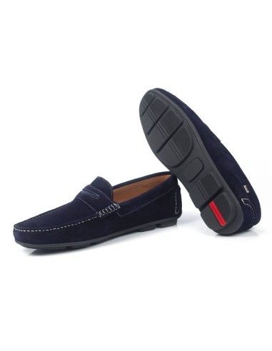 Mocassin suède bleu SAKA-NAVY
