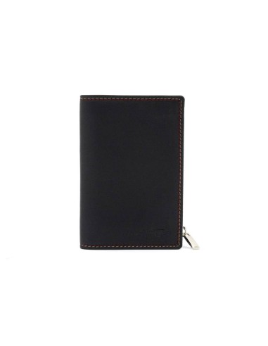 black leather wallet AC-SENA-803-NEGRO