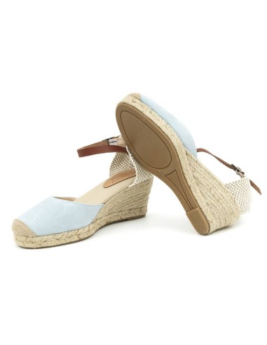 Espadrilles femme suède bleu W-AITANA-SKY