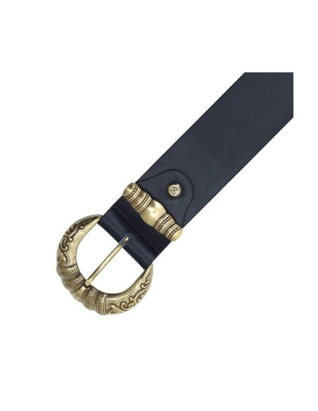 ceinture femme de peau bleu WB-SHELL-MARINO
