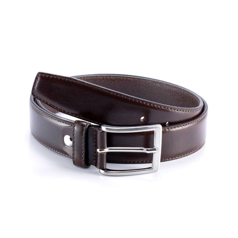 brown leather belt B-VORIS-MARRON