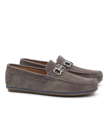 grey suede moccasin AFEMAN-GRIS