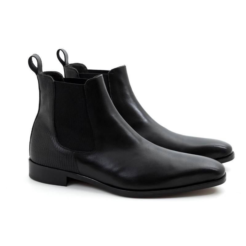 bottines chelsea en cuir noir CANTELO-NEGRO