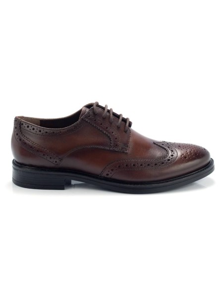 Brown leather derby