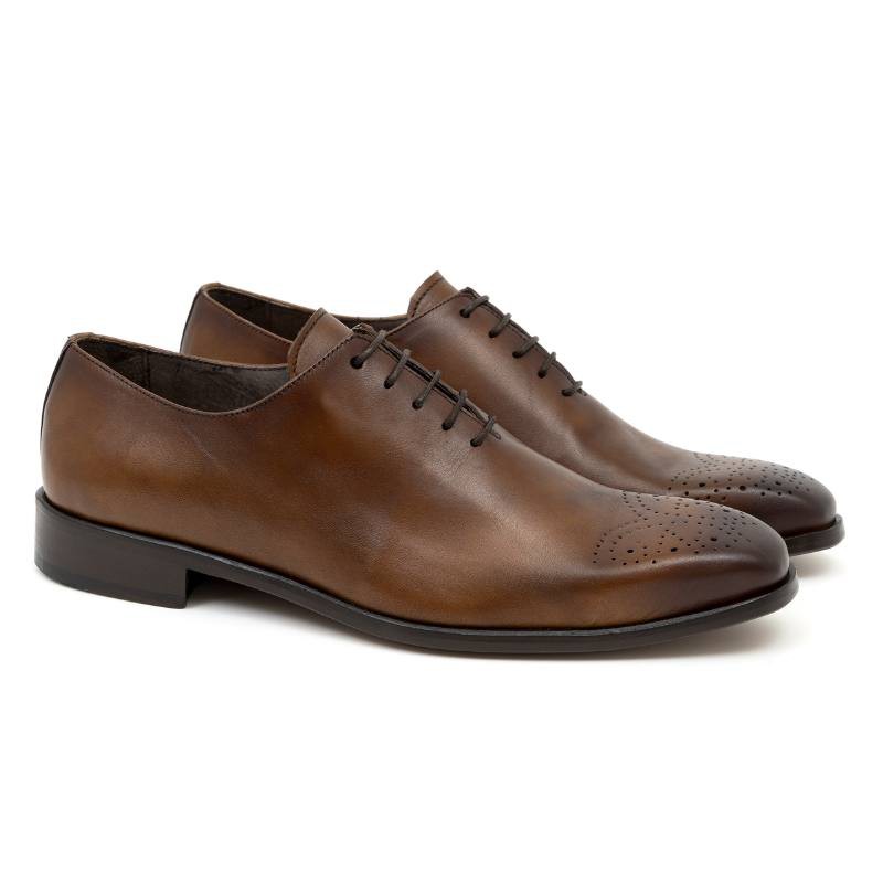 light brown leather oxford shoes CARPONIL-CUERO