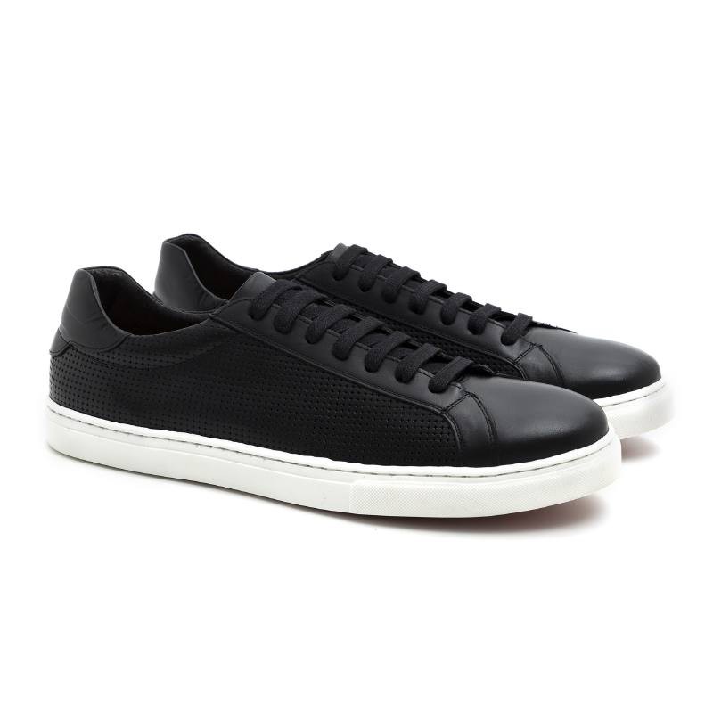 Sneakers de piel grabado color negro CATAMAN-NEGRO