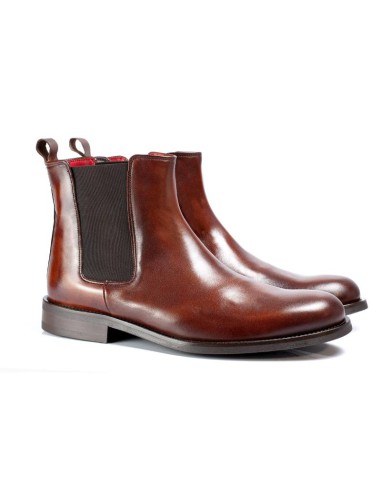 brown leather chelsea boots CHEMOR-MARRON