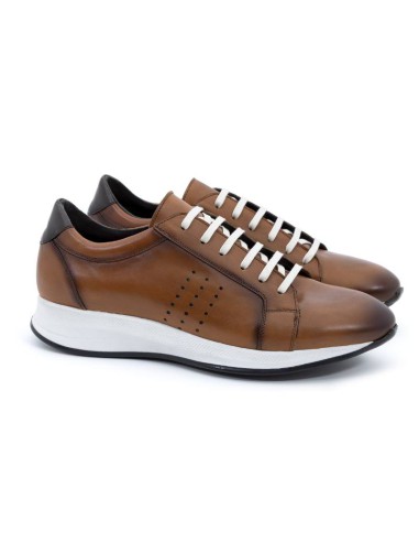 light brown leather sneakers CLEMENS-CUERO