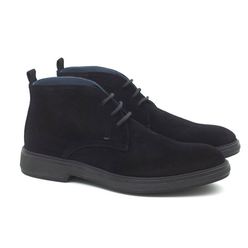 black suede boots CR-22003-NEGRO