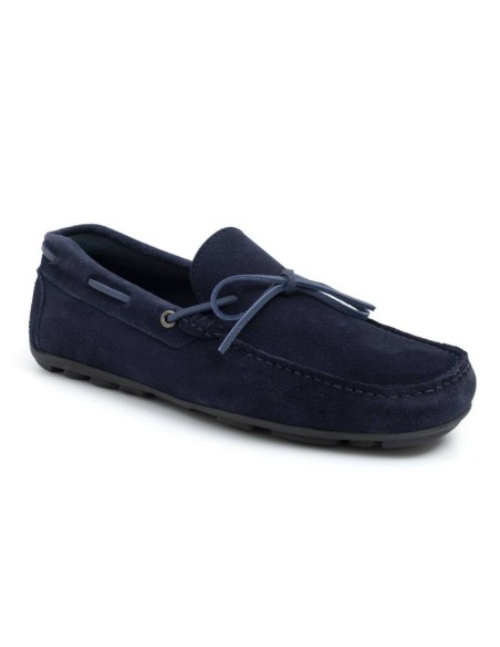Mocassin suède bleu SALAZO-BLUE