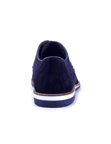 Blue suede derby