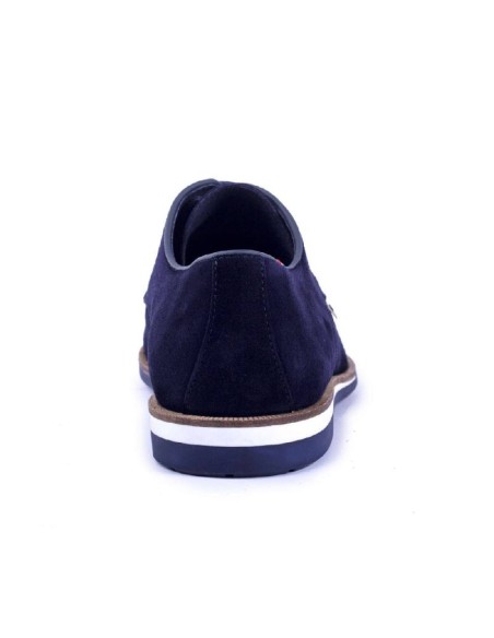 Blue suede derby