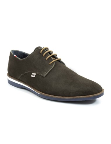 Casual derby suède vert SAMUKA-KAKI