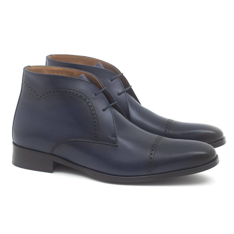 Bottine en cuir bleu CR-22062-MARINO