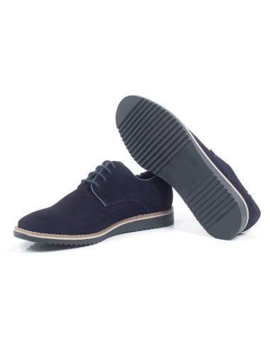 Blue suede derby