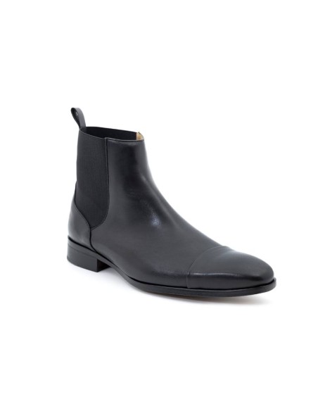 bottines chelsea de peau le noir TONKER-NEGRO