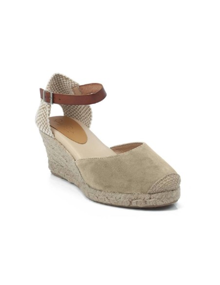 Espadrilles femme suède beige W-AITANA-BEIGE