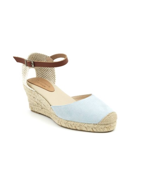 Espadrilles femme suède bleu W-AITANA-SKY