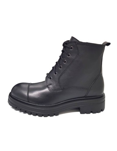 black leather boots CR-22118-NEGRO