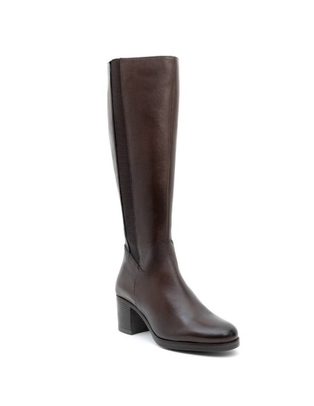 Botas de mujer de piel difuminado color marrón