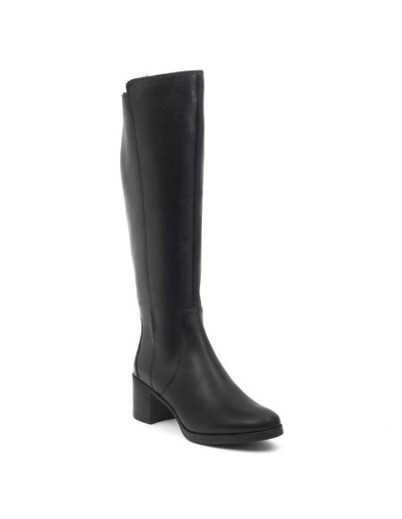 Botas de mujer de piel difuminado color negro