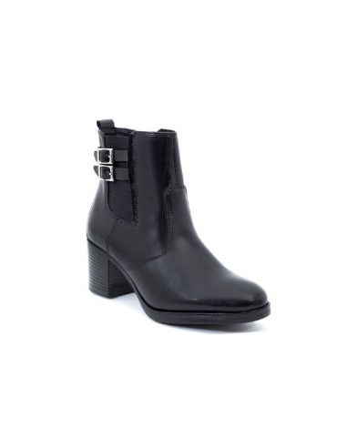 Black leather women's boots