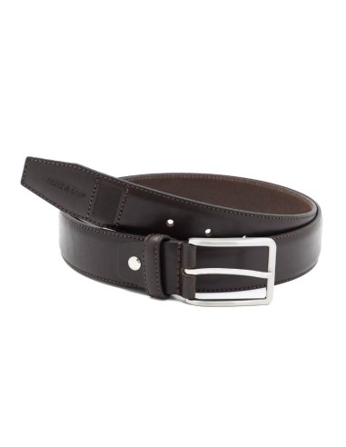 brown leather belt B-SAMOR-MARRON