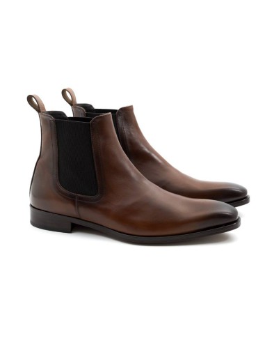 brown leather chelsea boots CANILMEN-CASTAGNA