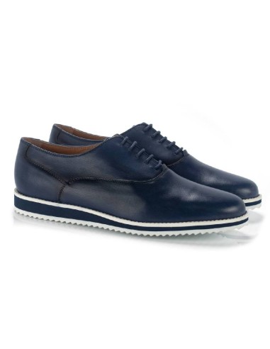 Des sports en cuir bleu DEKMEN-NAVY