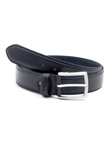 Ceinture en cuir bleu B-VASMEN-MARINO