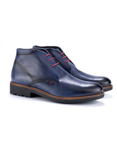 blue leather boots LEOMAN-MARINO