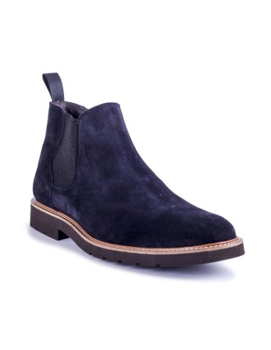 bottines chelsea suède bleu SICRO-MARINO-101