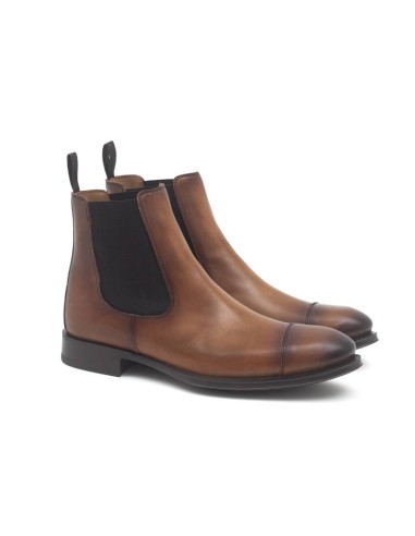 bottines chelsea en cuir cuir MONTRELO-CAMEL