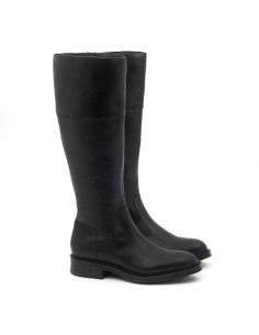 bottes femme de peau le noir W-NALUFMAN-NEGRO