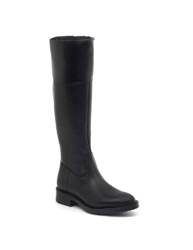 Botas de mujer de piel difuminado color negro