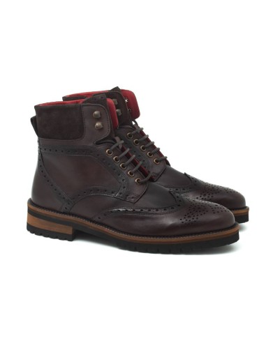 brown leather boots CHARLIMEN-BROWN