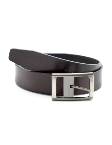 brown leather belt B-VILLEN-MARRON-NEGRO