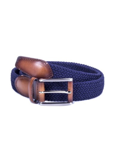 Ceinture tressé bleu B-TRENMANS-BOREAL