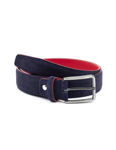 blue suede belt B-SIFRIMAN-BLUE