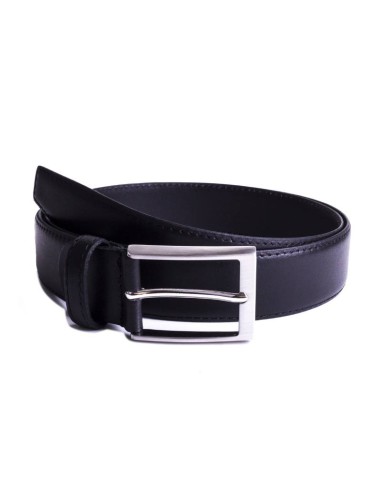 black leather belt B-BECKMAN-NEGRO